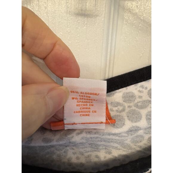 Hearts of Palm Women's Tropical Forest Print Knit Top Front Beads Size Large - Picture 4 of 8